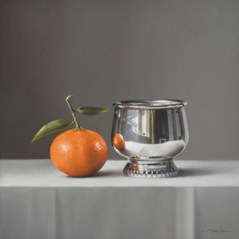 Silver Bowl with Clementine